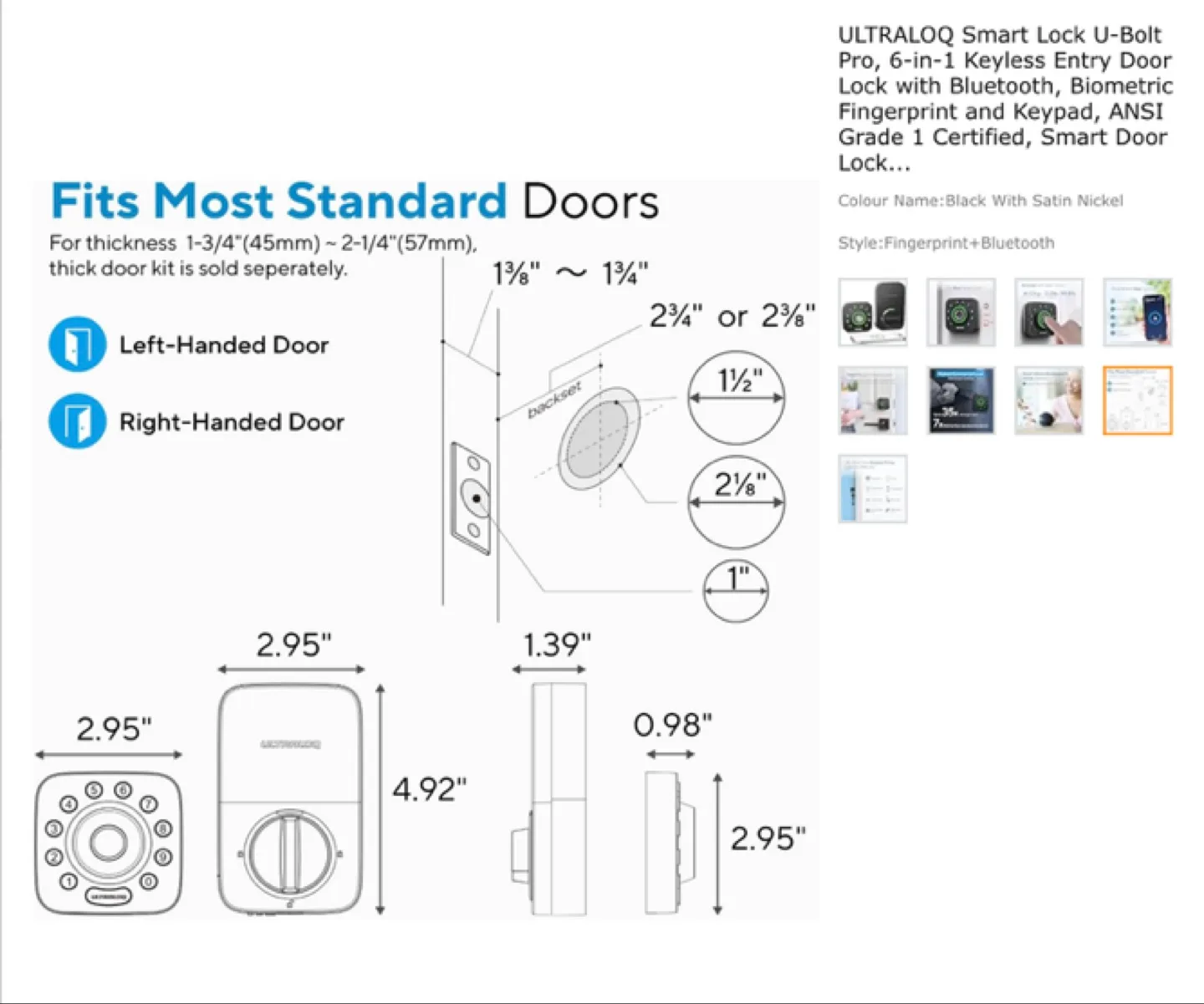 ULTRALOQ Smart U-Bolt Pro Keyless Entry Door Lock image indicator(4)