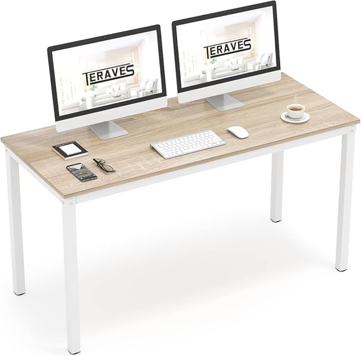 Beige Wooden Desk - photo 2