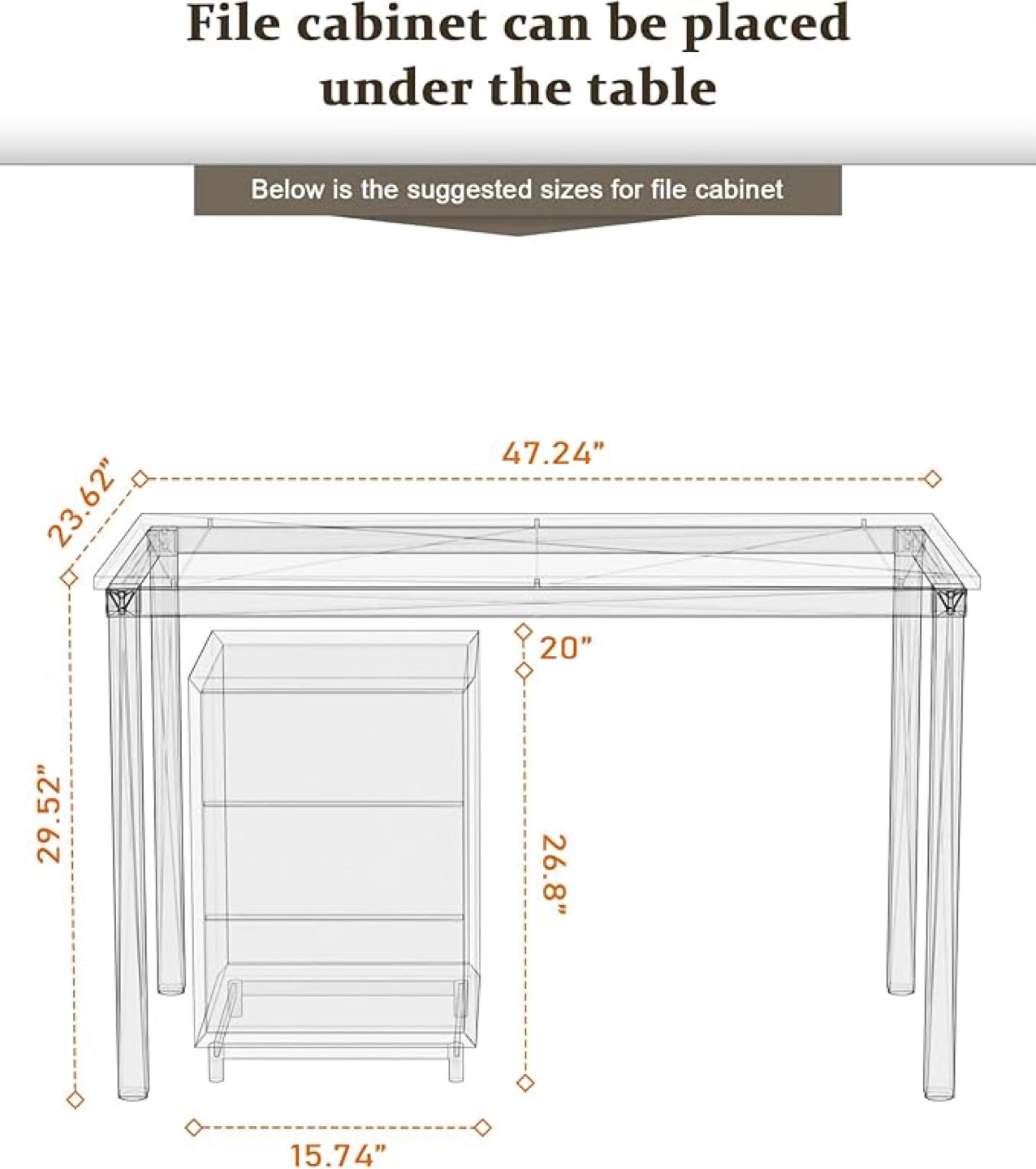Beige Wooden Desk - photo 3