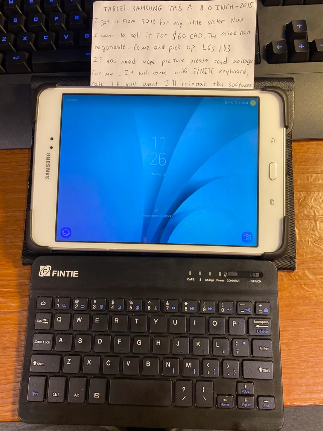 Samsung Galaxy Tab A 8.0 inch Tablet with Fintie Keyboard image indicator(4)