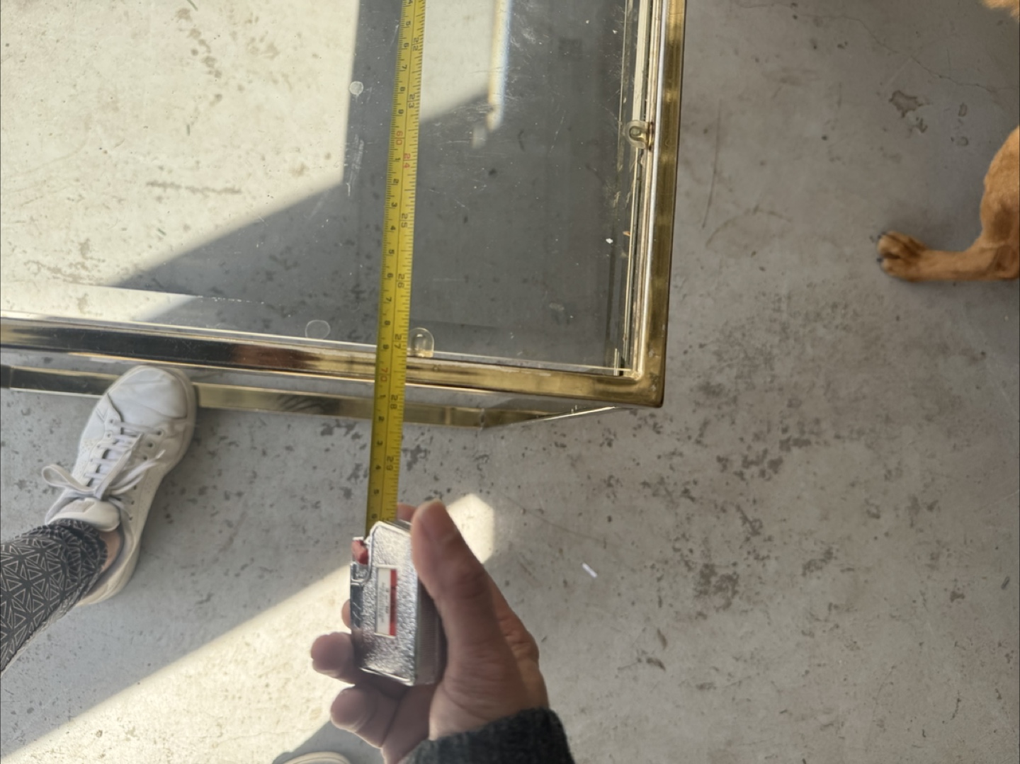 Vintage Brass and Glass Coffee Table - photo 3