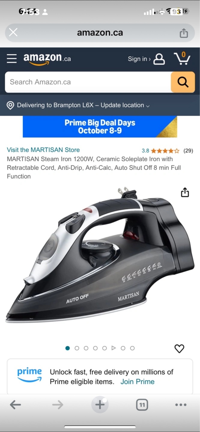 MARTISAN 1200W Steam Iron - Auto Shut-Off, Ceramic Soleplate - photo 2