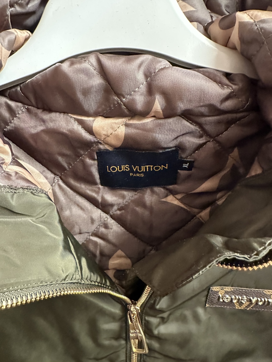 Louis Vuitton Olive Green Cropped Jacket - photo 4