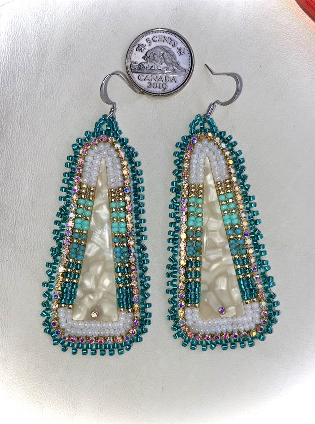 Beaded Teardrop Earrings