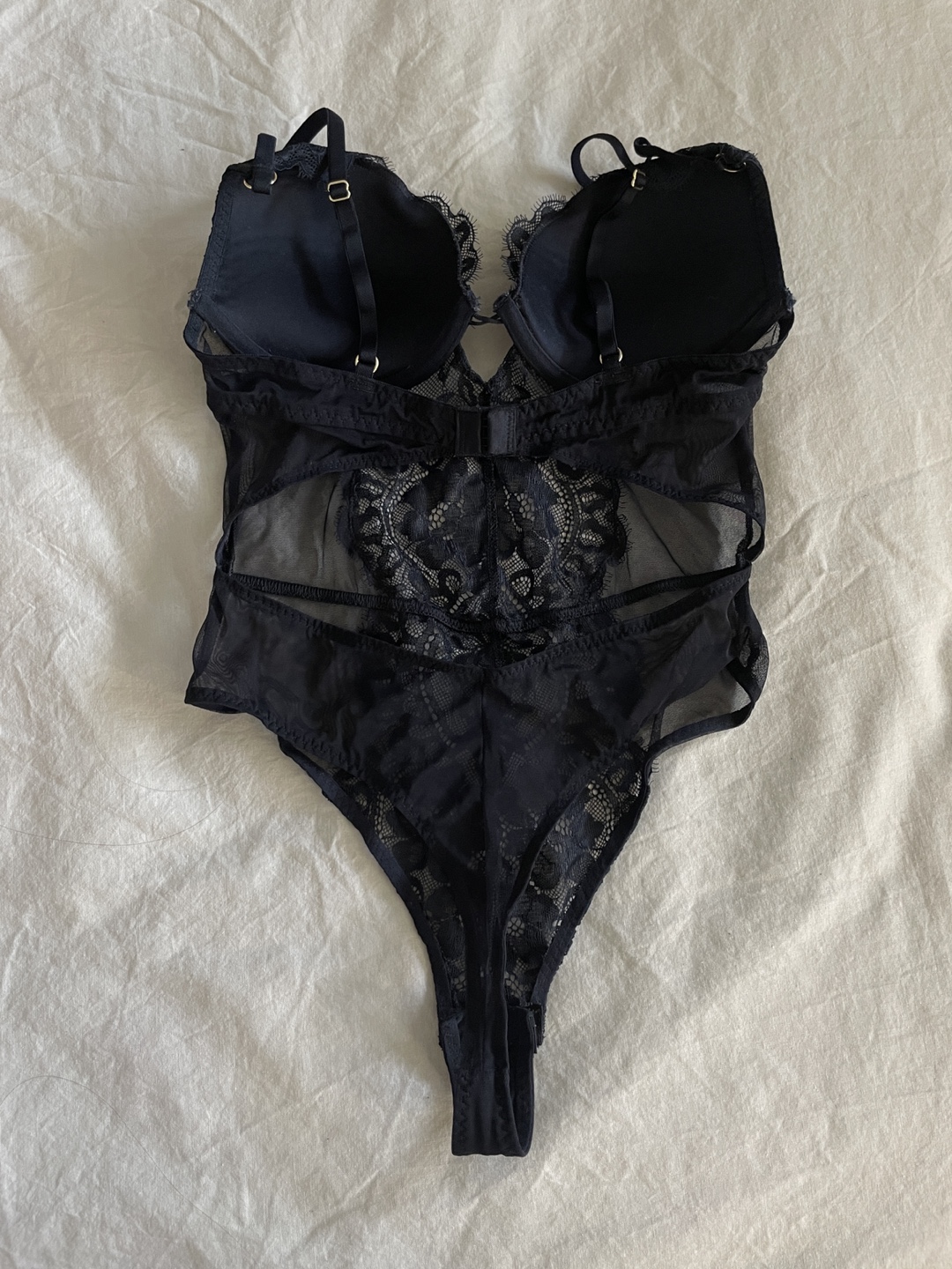 New: La Senza Black Lace Bodysuit XS - photo 2