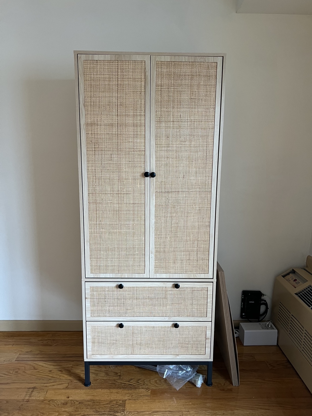 Rattan closet