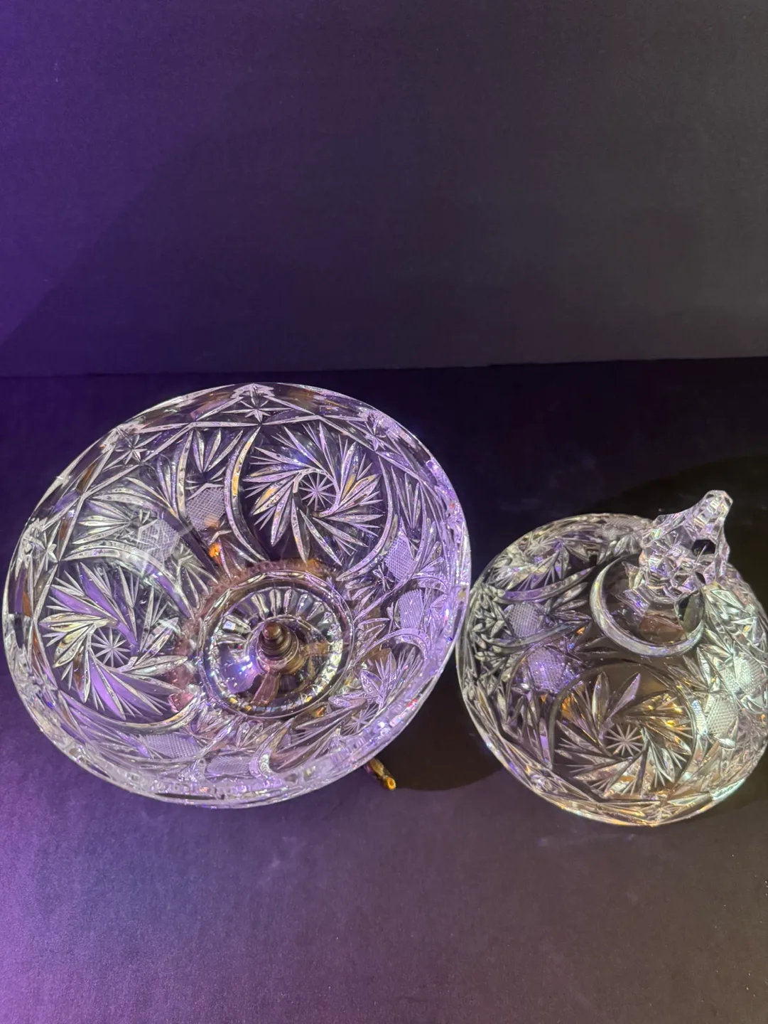 Vintage Crystal Candy Dish with Lid image indicator(3)