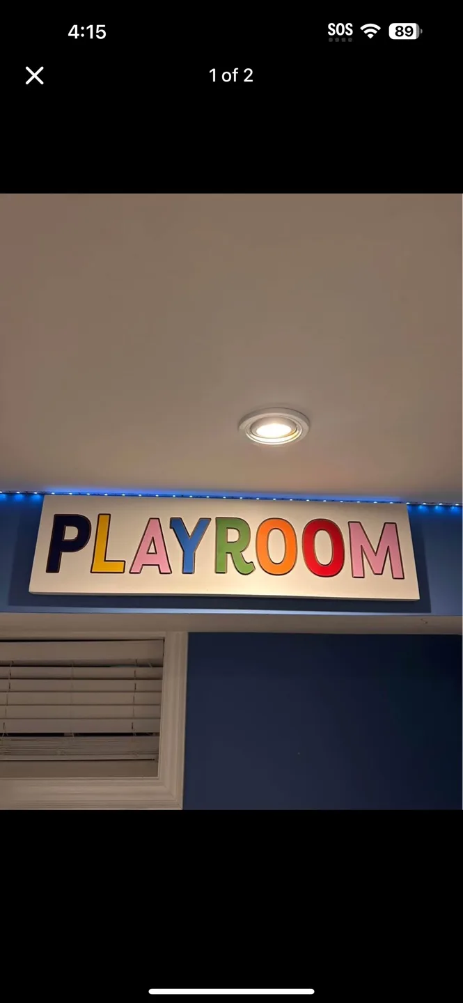 PLAYROOM wooden sign decor thumbnail