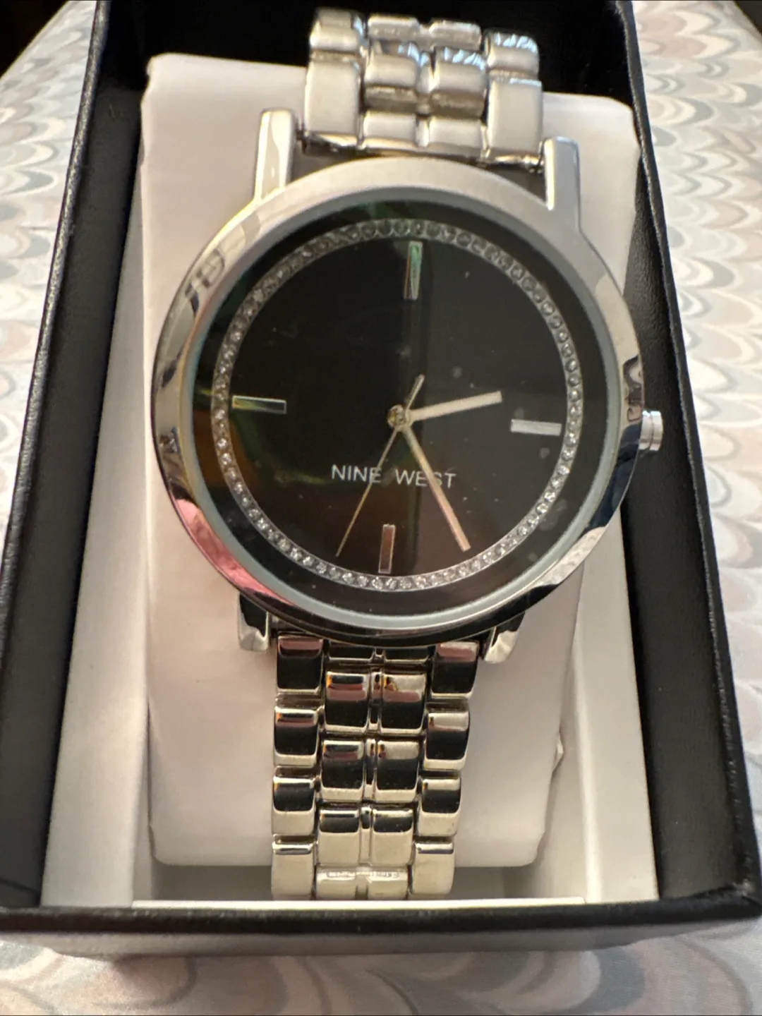 Nine West Women's Watch - Silver Bracelet & Black Face image indicator(3)