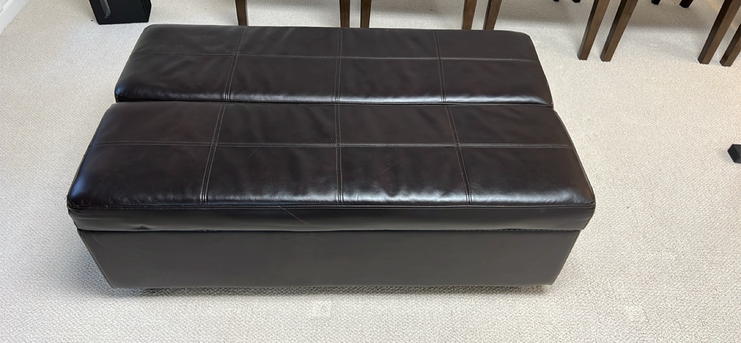 Costco  Sleeper Ottoman - Brown Leatherette