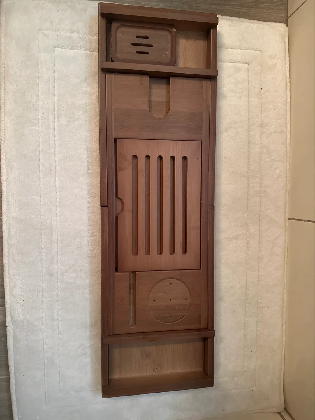 Bamboo bathtub caddy image indicator(2)