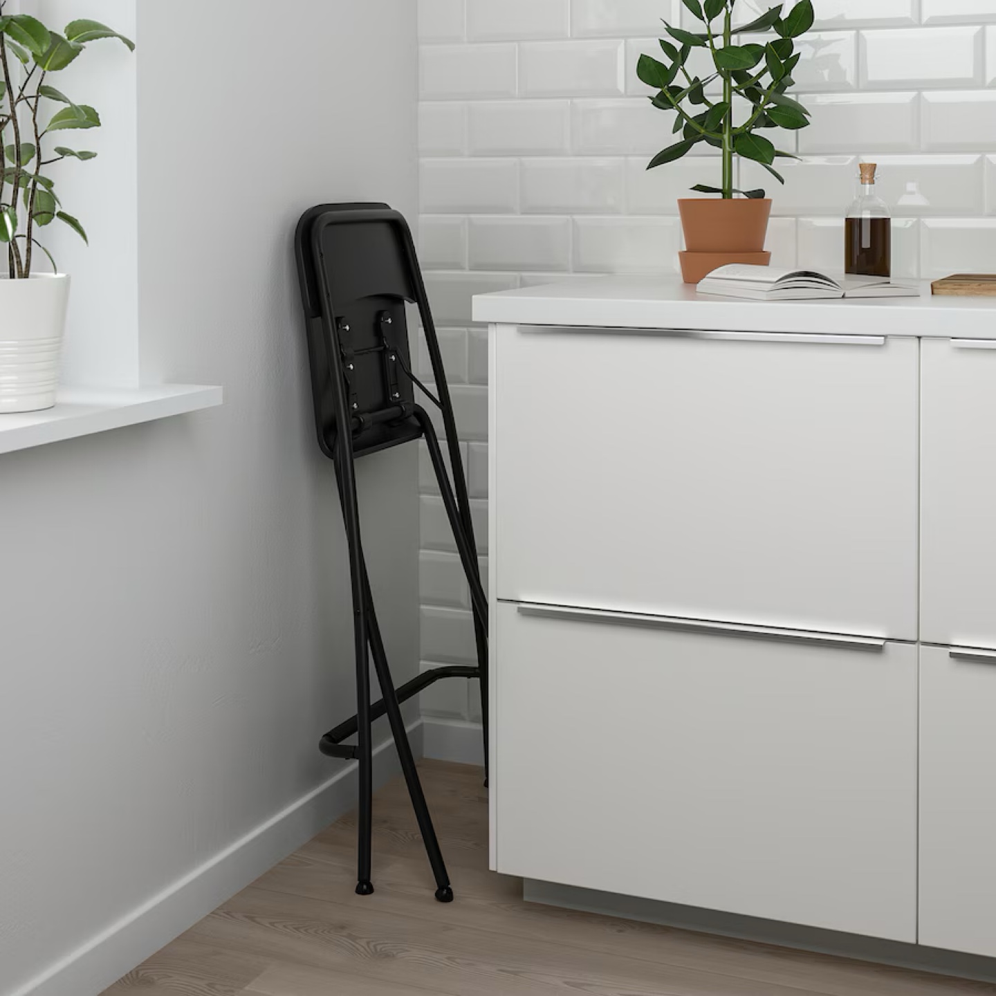 IKEA Franklin Black Folding Bar Stool - photo 3