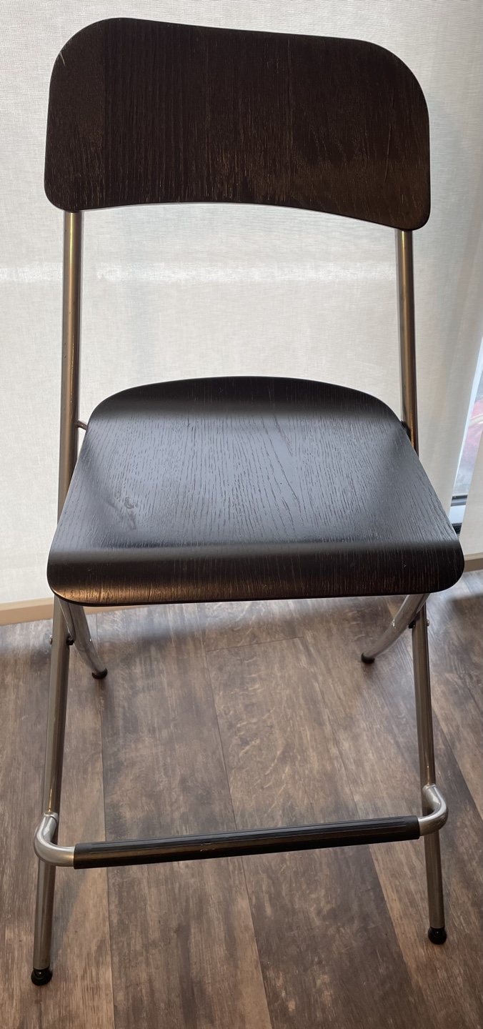 IKEA Franklin Black Folding Bar Stool
