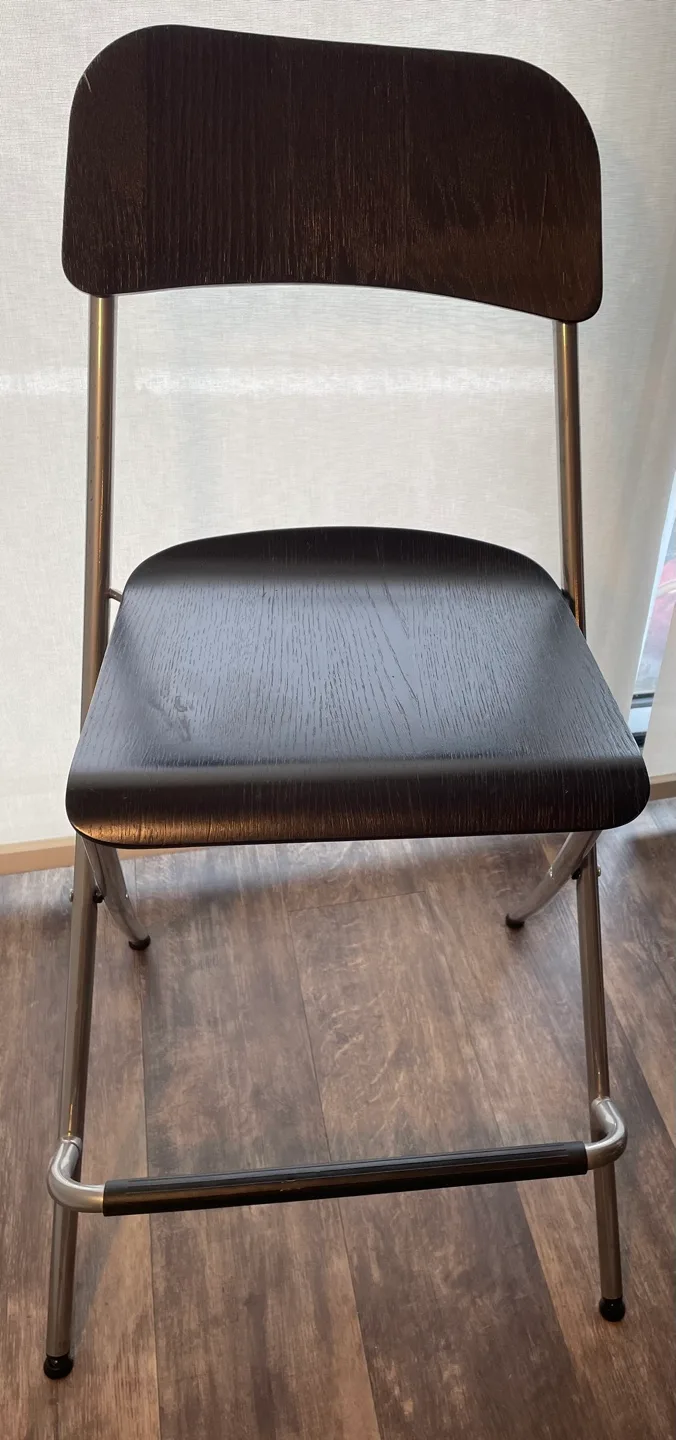 IKEA Franklin Black Folding Bar Stool