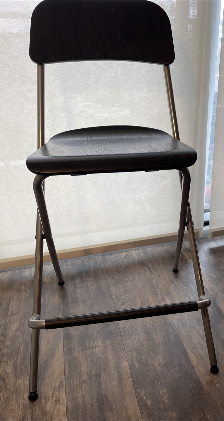 IKEA Franklin Black Folding Bar Stool - photo 2
