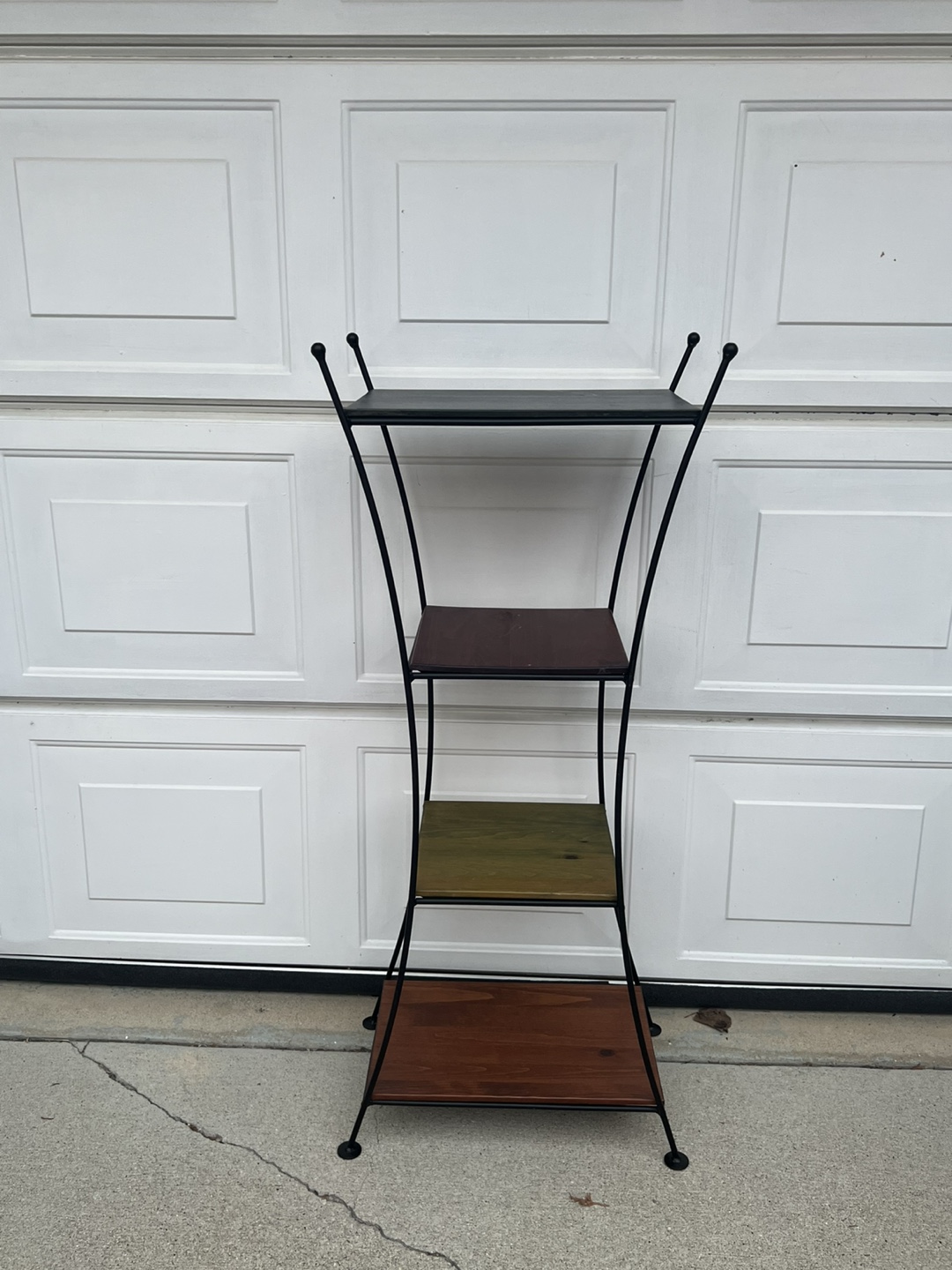 Mid-Century Modern 4-Tier Metal Plant Stand - photo 2