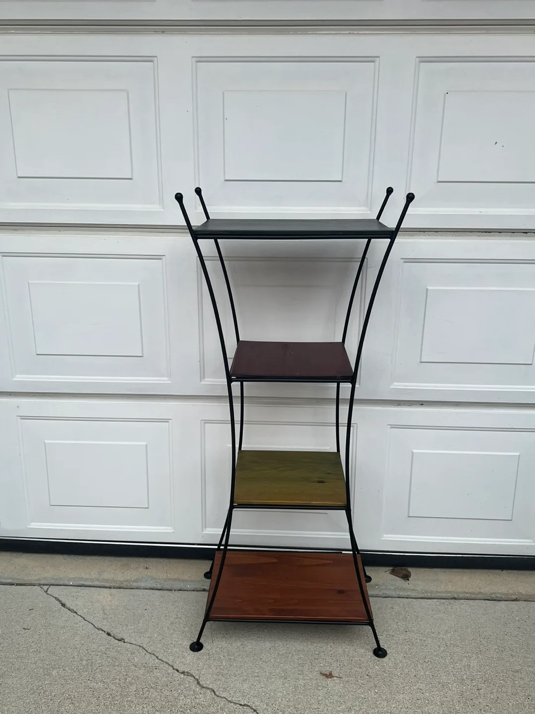 Mid-Century Modern 4-Tier Metal Plant Stand image indicator(2)