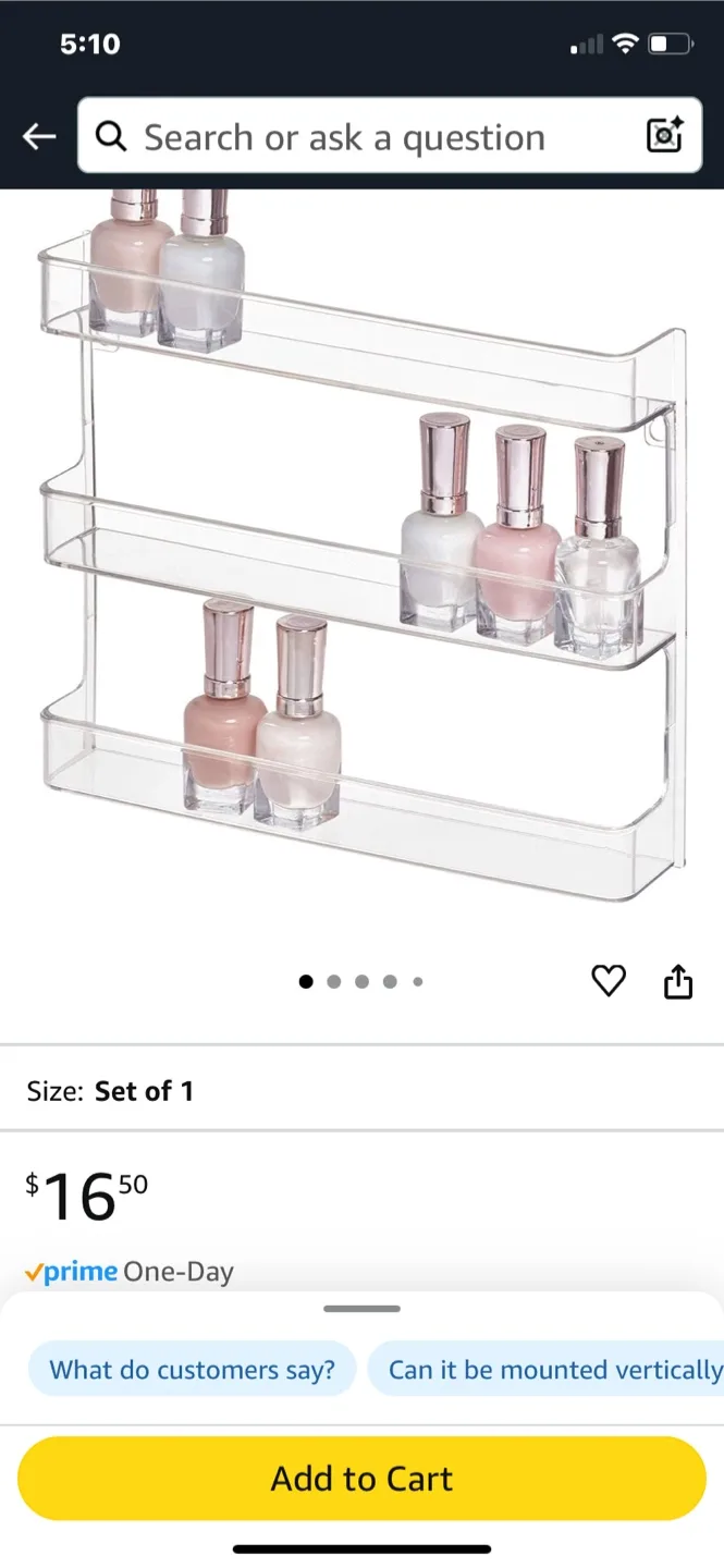 IDESIGN NAIL POLISH RACKS & VANITY MIRROR image indicator(4)