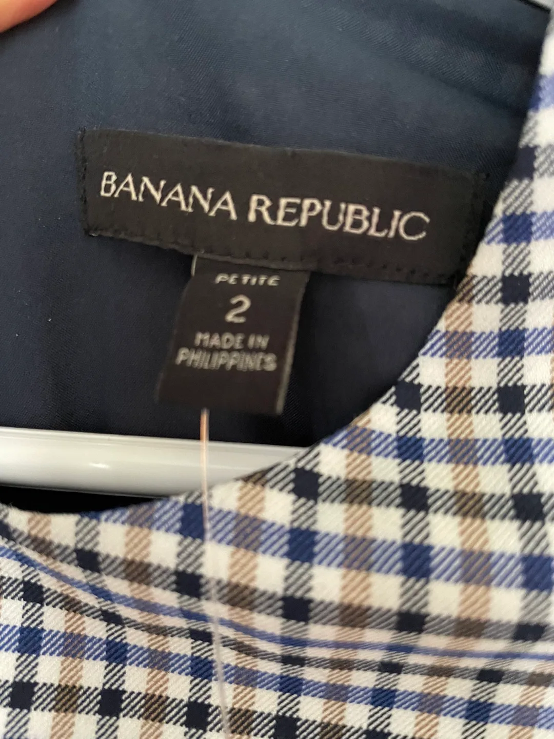 BNWT Banana Republic Petite Gingham Dress, Size 2P image indicator(5)