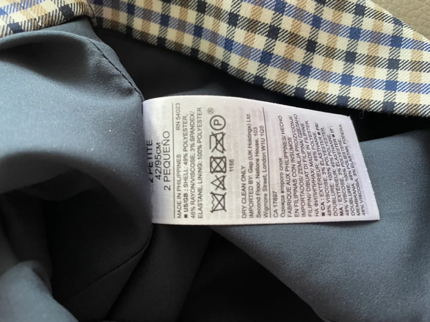 BNWT Banana Republic Petite Gingham Dress, Size 2P image indicator(7)