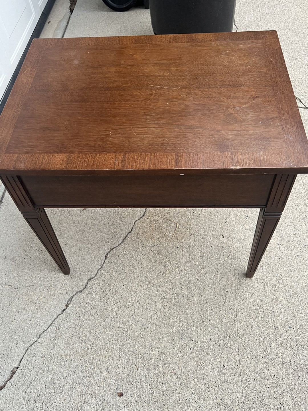 Vintage Wooden End Table with Drawer - photo 2