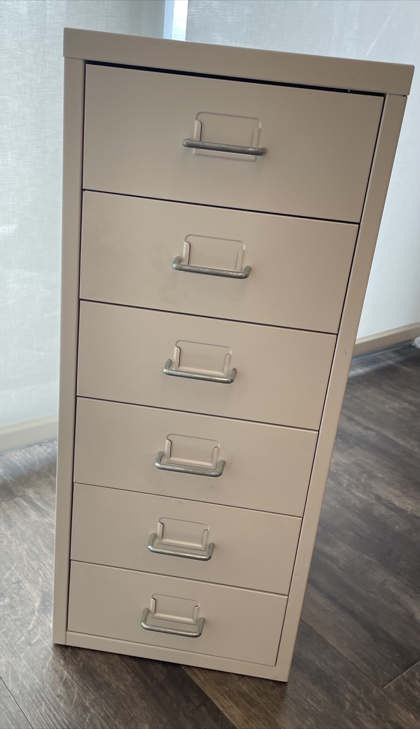 IKEA HELMER 6-Drawer White and Red - photo 2