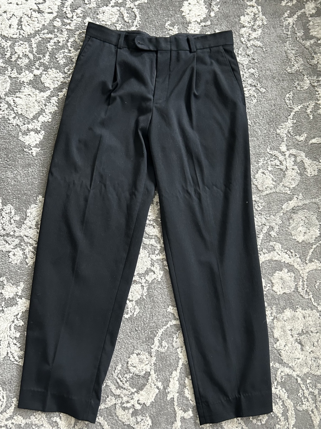 Cacharel Men’s Black Wool Blend Trousers - Size 34/30