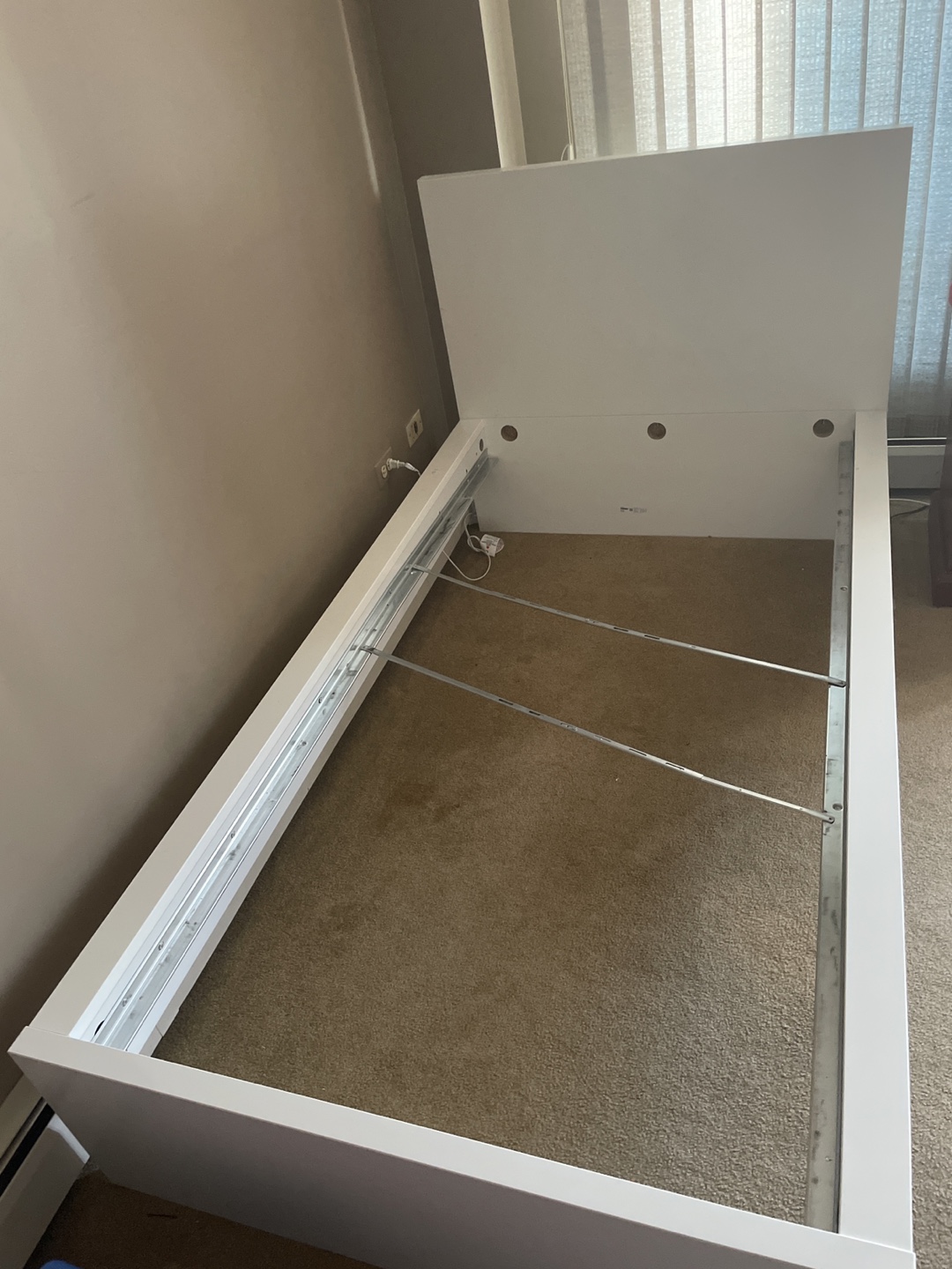 White IKEA MALM Bed Frame