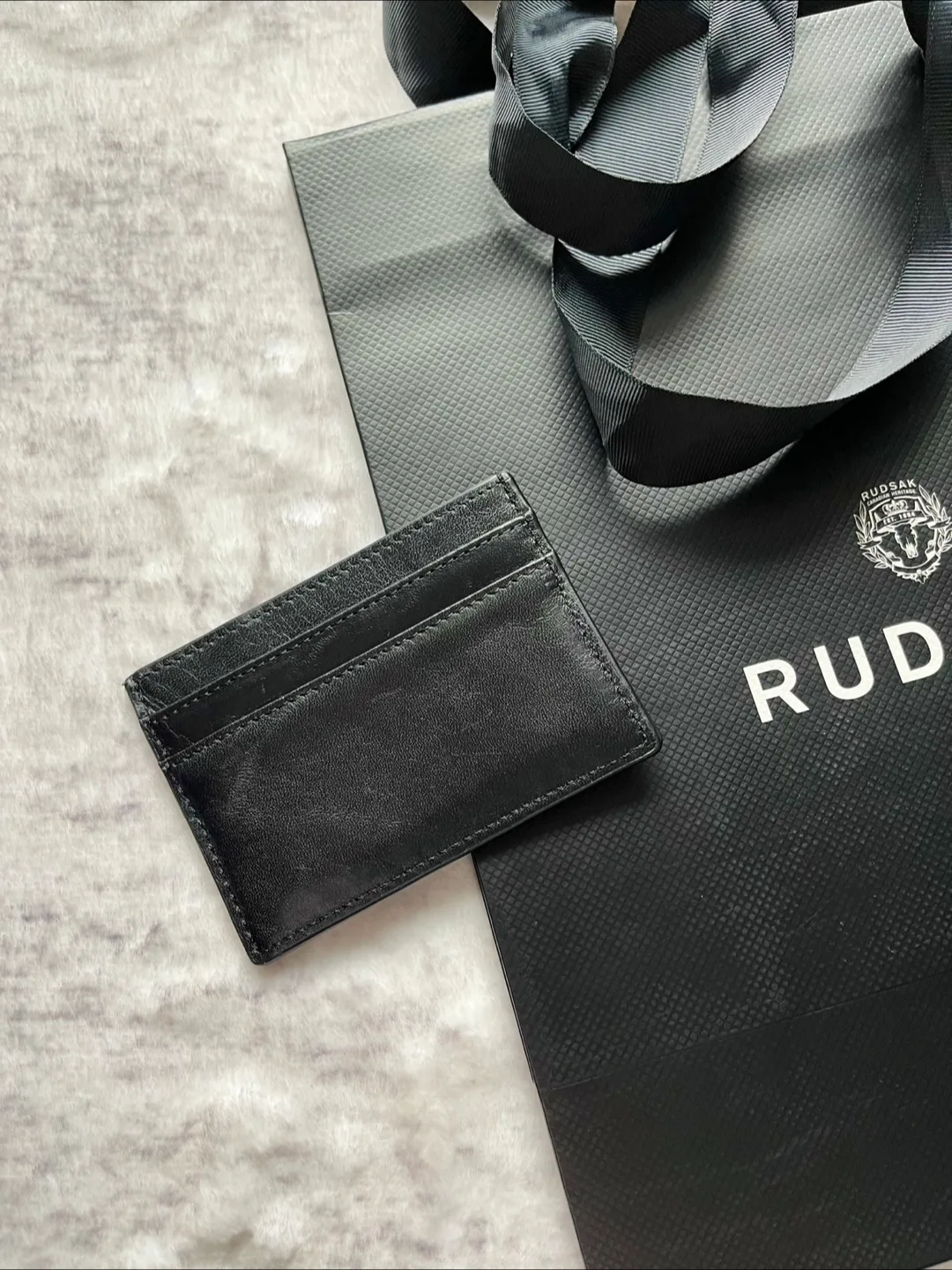 New Rudsak Black Leather Card Holder Wallet image indicator(2)