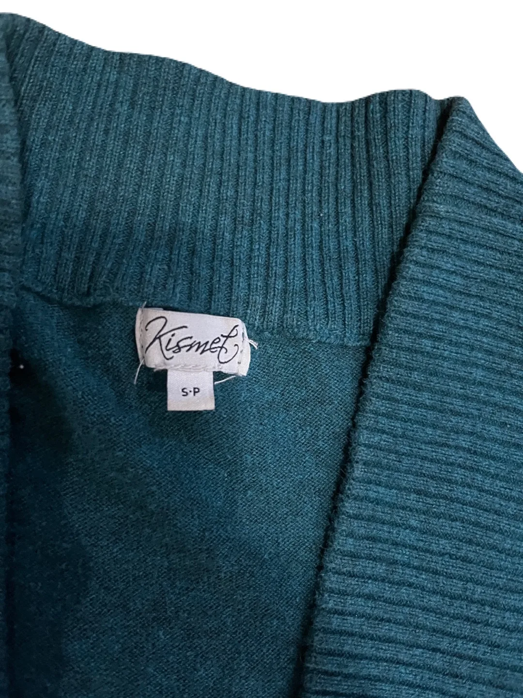 Kismet women’s small open cardigan, long sleeve, dark teal image indicator(3)