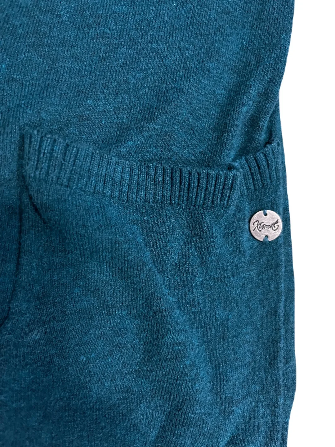 Kismet women’s small open cardigan, long sleeve, dark teal image indicator(2)