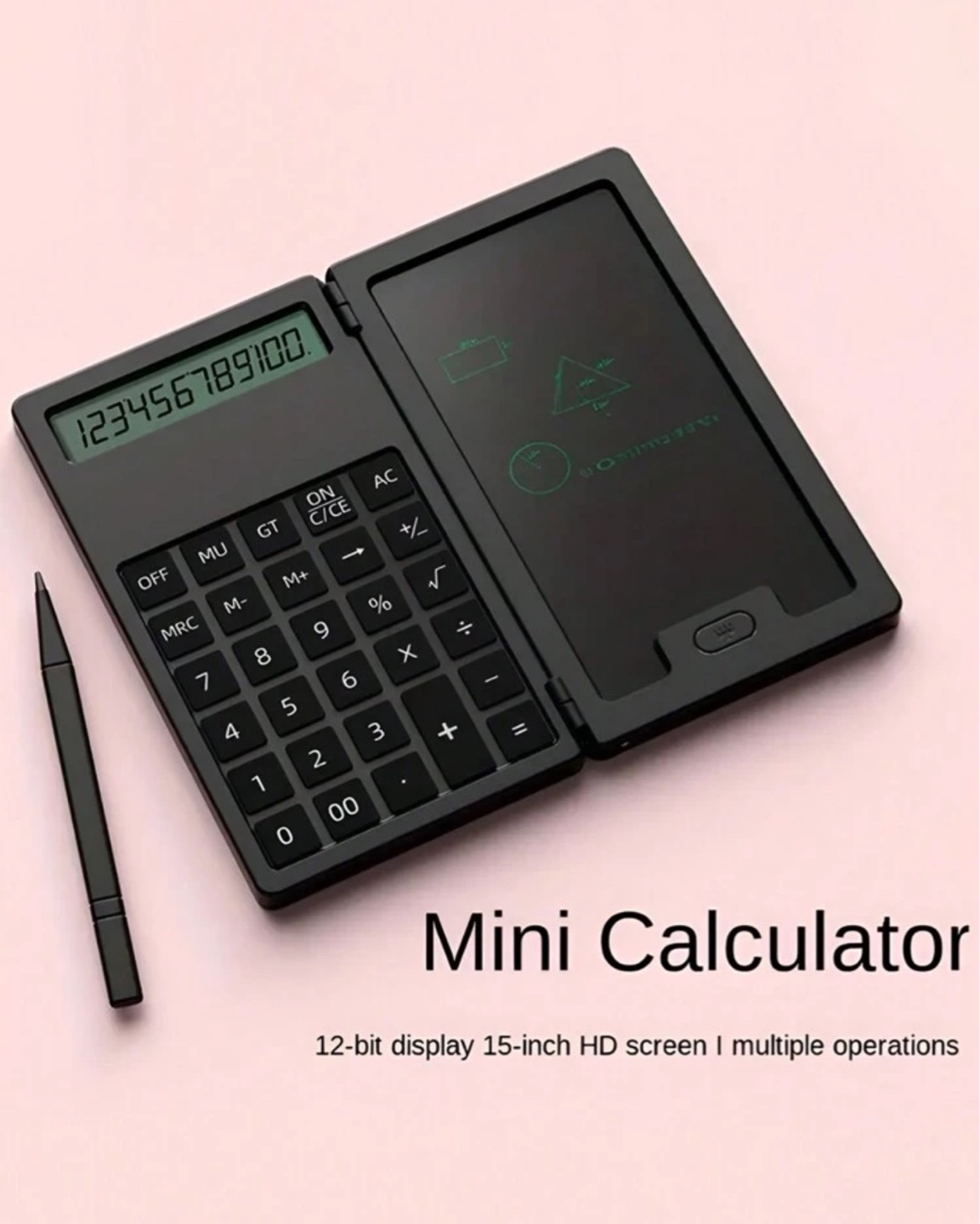 Calculator with LCD Writing Pad