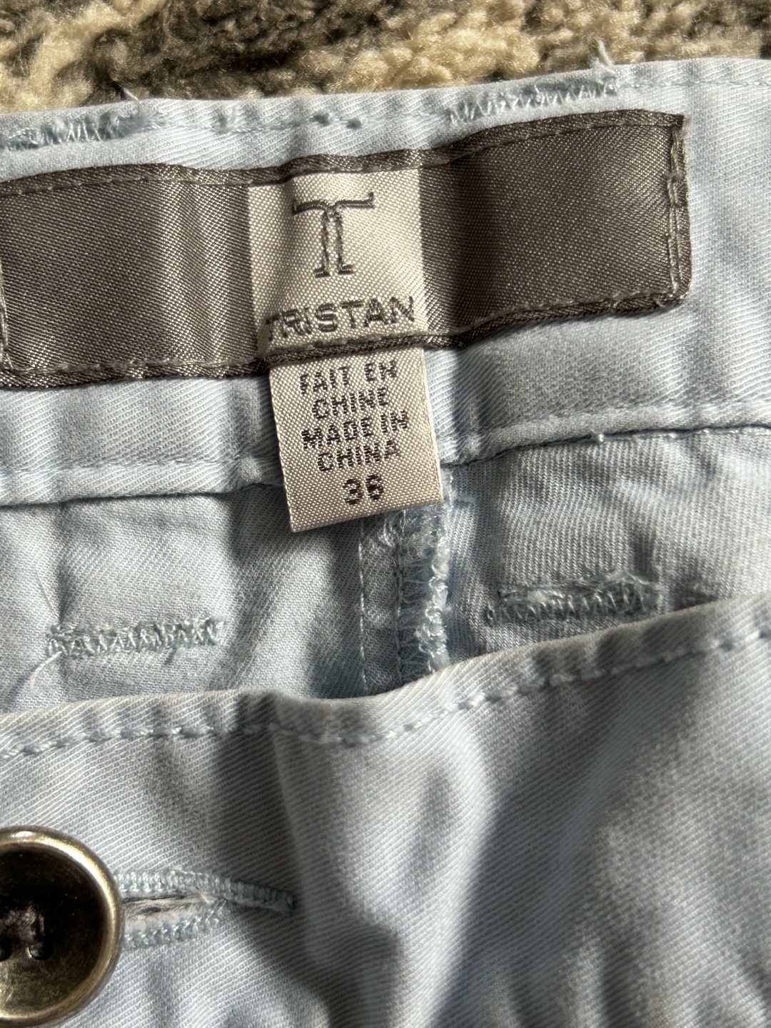 Men's Tristan Light Blue Chino Pants - Size 36 - photo 3