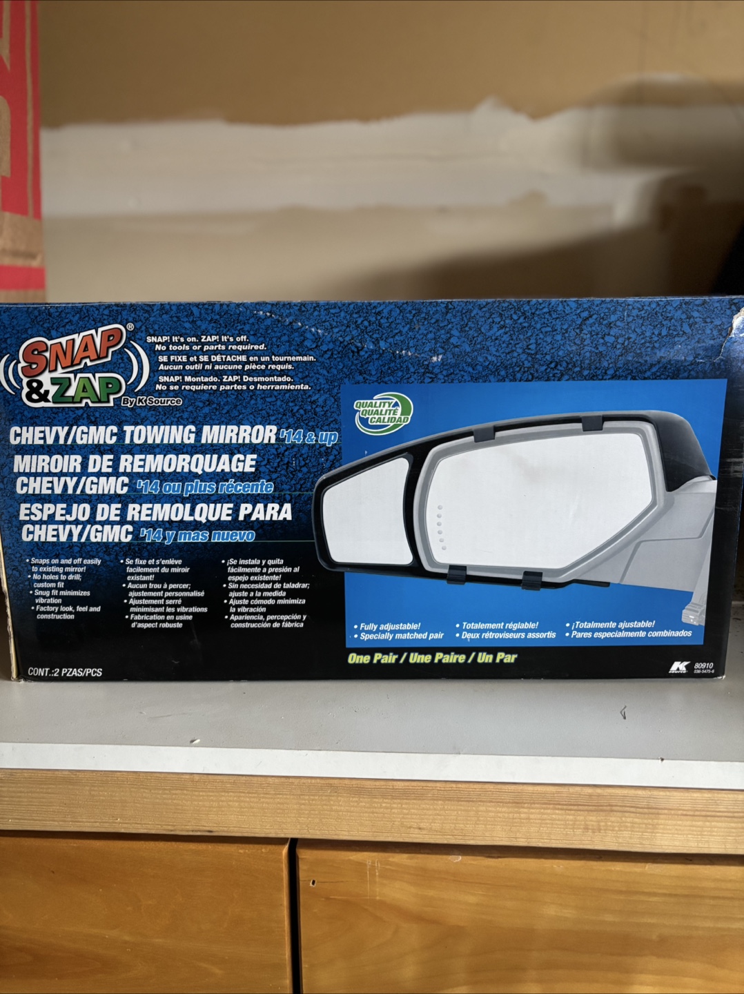 Snap & Zap Towing Mirrors for Chevy/GMC 2014+