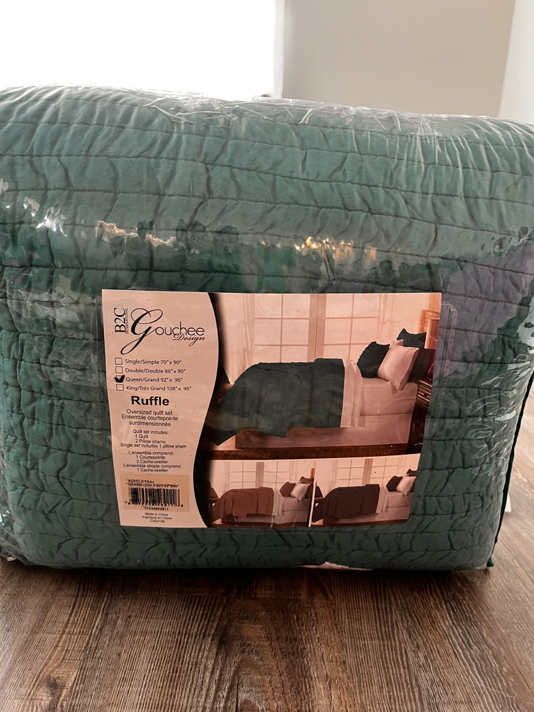 Gouchee Design Teal King Quilt Set - photo 2