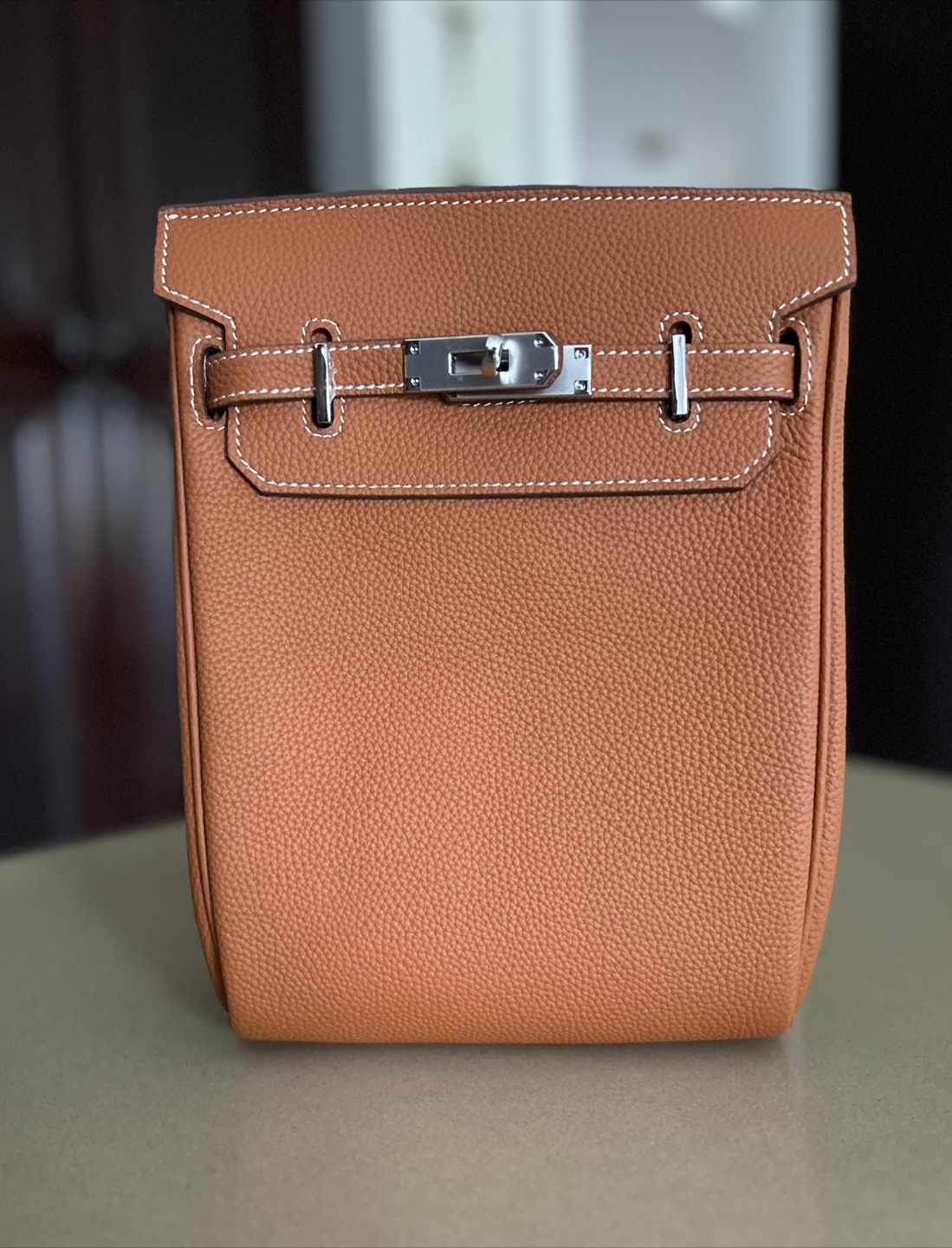 Authentic leather crossbody bag