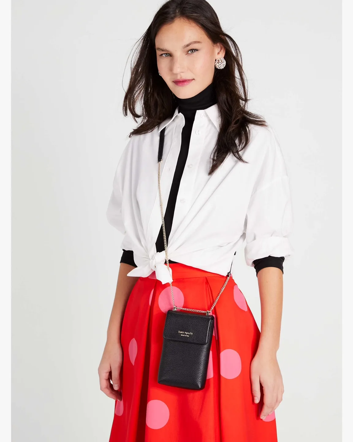 Kate Spade Veronica North South Black Phone Crossbody Bag thumbnail