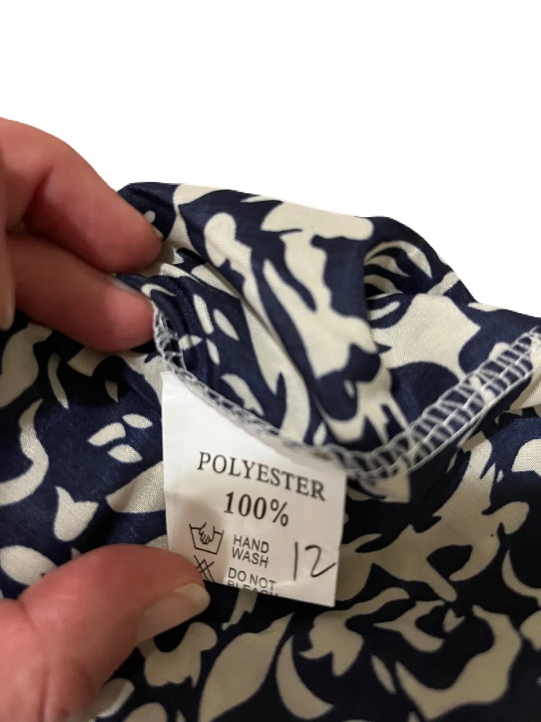 Liva Girl women’s XXL sleeveless floral dress, navy cream roses image indicator(7)