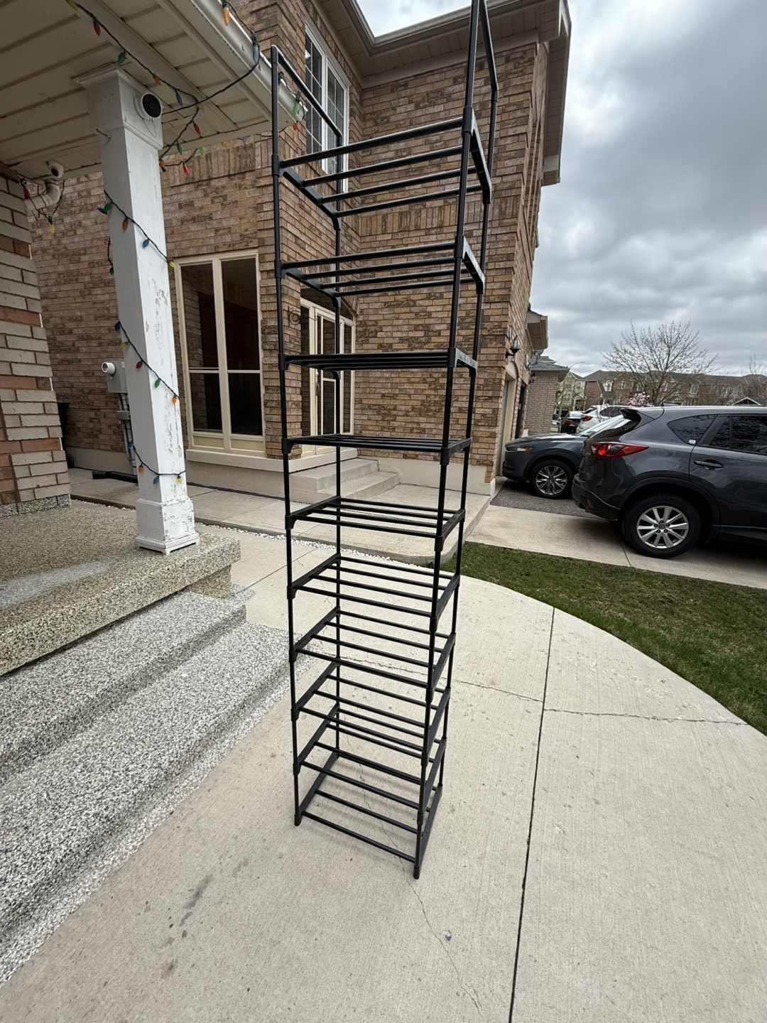 Two 5-Tier or One 10-Tier Black Metal Shoe Racks - photo 4