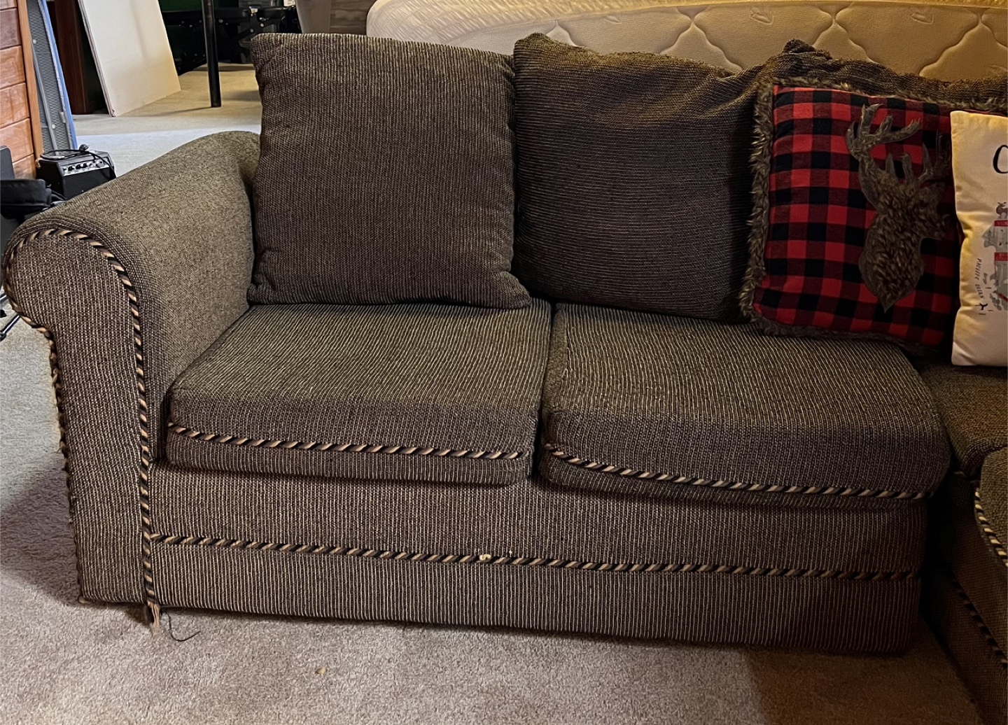 Sectional Sofa - Brown Fabric - photo 2