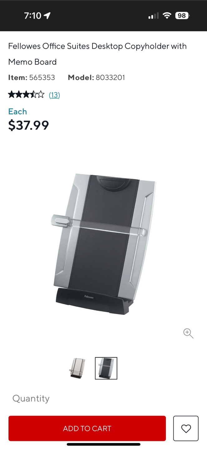 Fellowes Desktop Copyholder with Memo Board - photo 4
