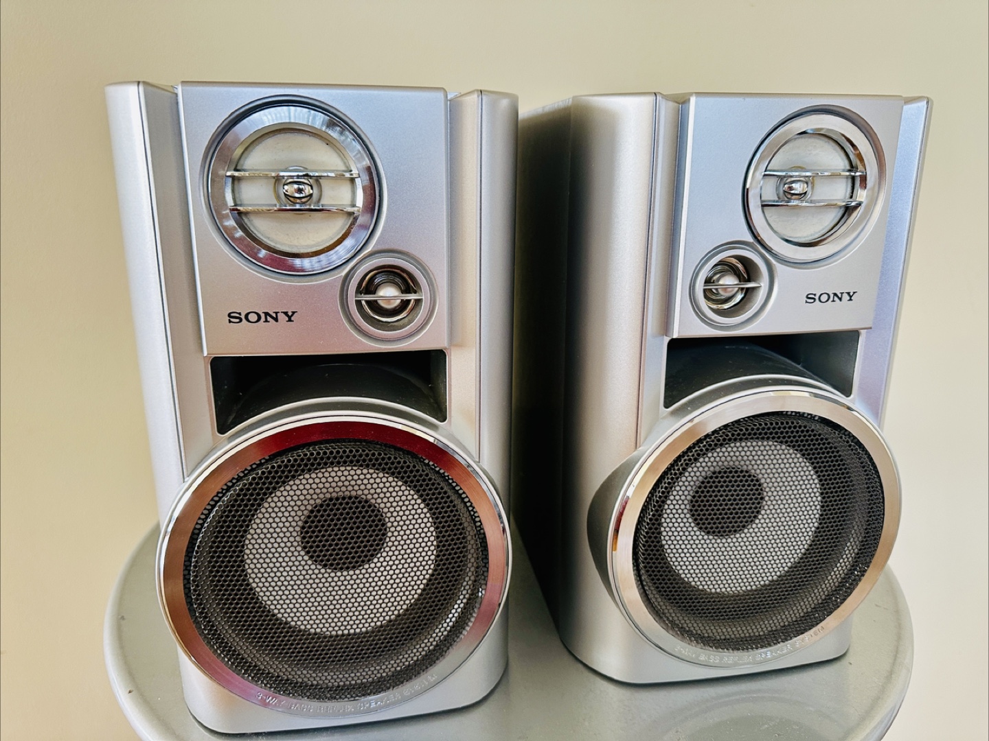 Sony Stereo Speakers - Silver