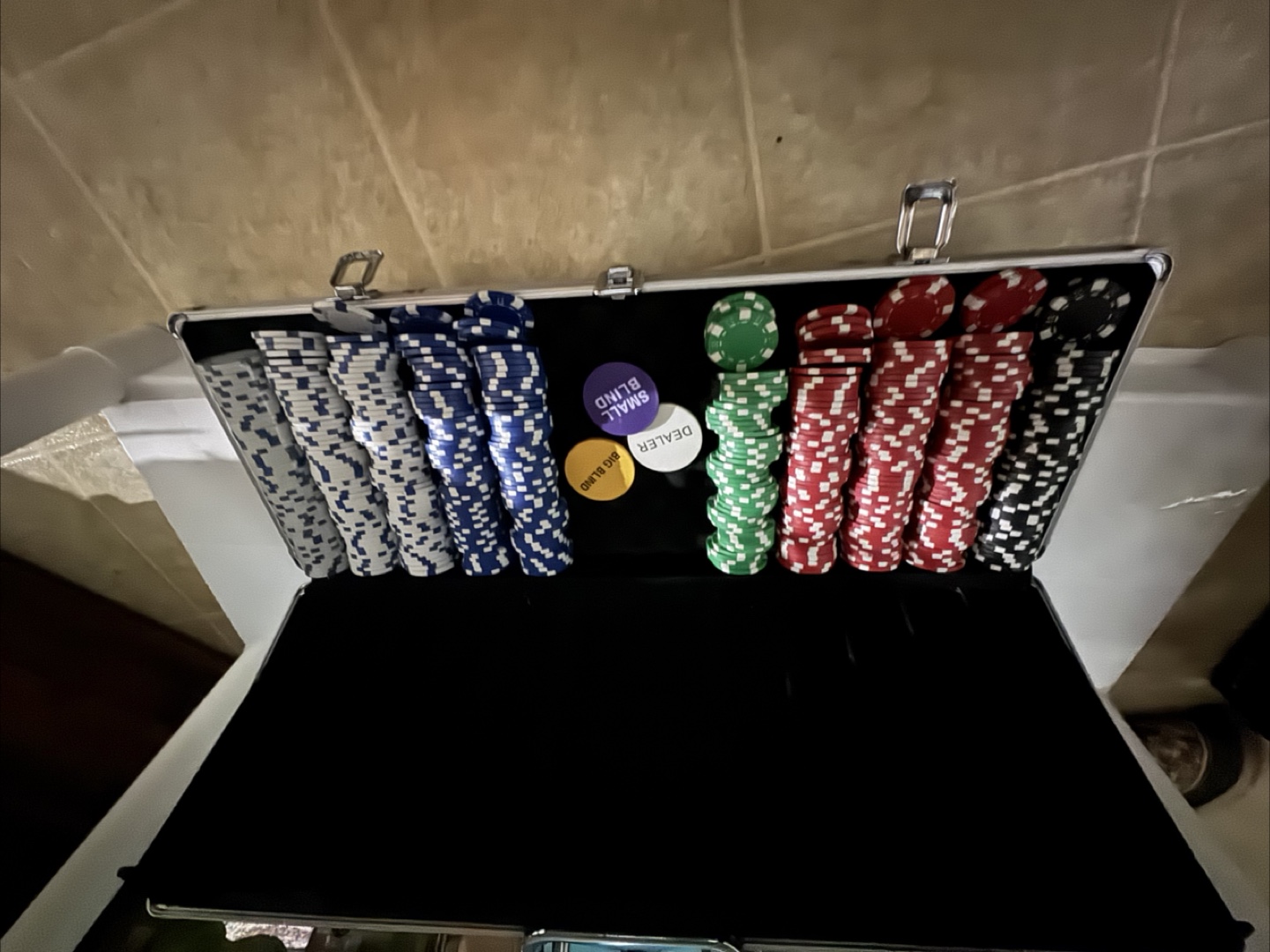 Aluminum Poker Chip Case with Chips - photo 2