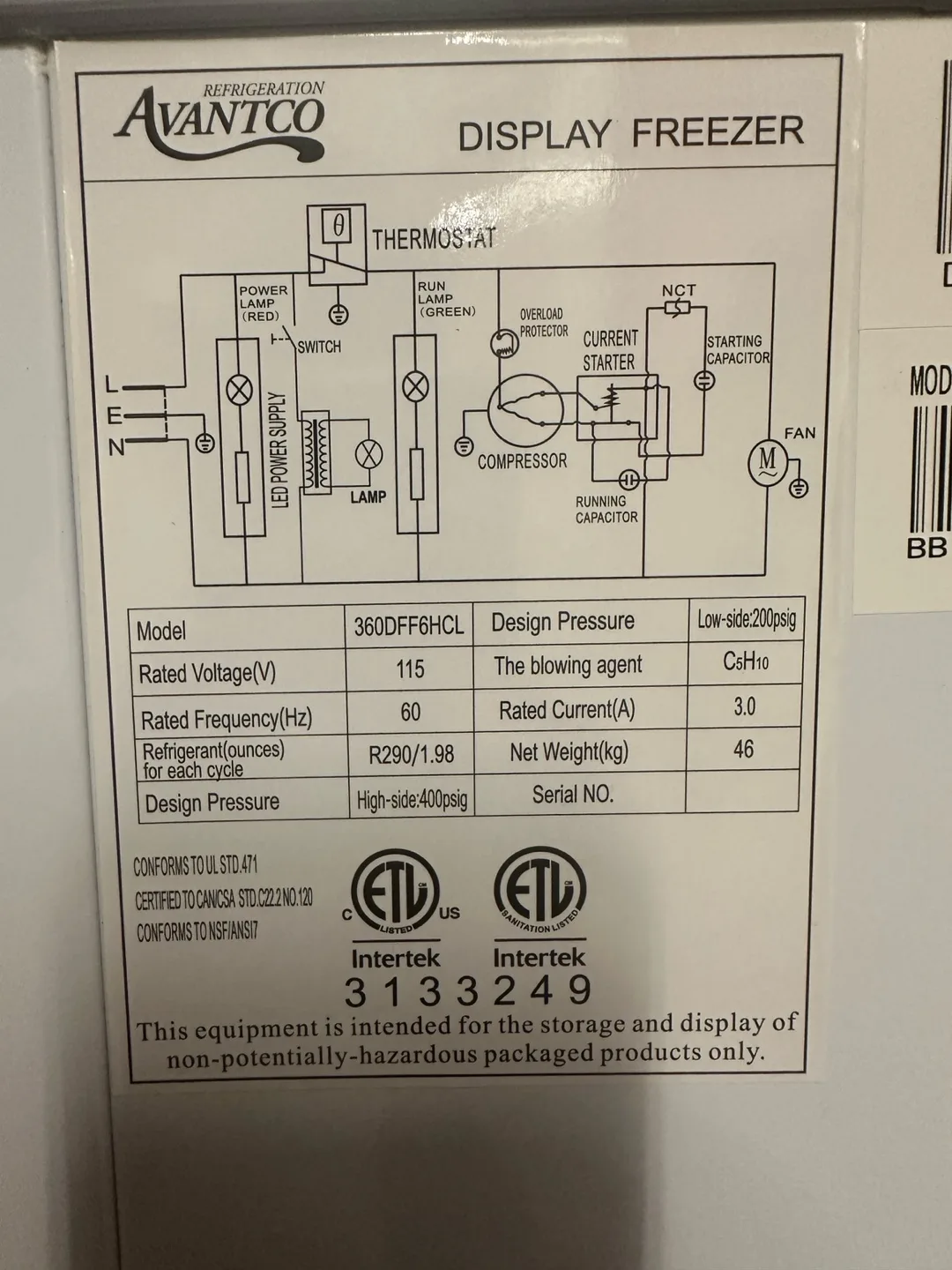 AvantiCo 36" Display Freezer - Excellent Condition image indicator(5)