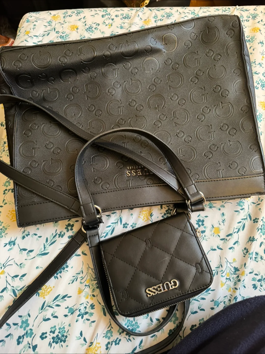 Guess Black Tote Bag and Wallet Set thumbnail