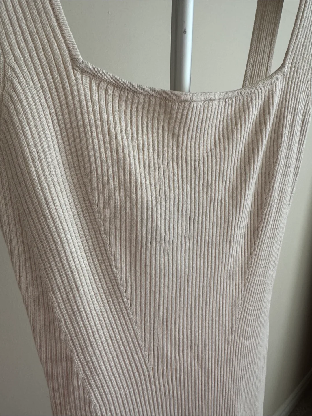 H&M Beige Ribbed Knit Midi Dress - Size S - New image indicator(4)