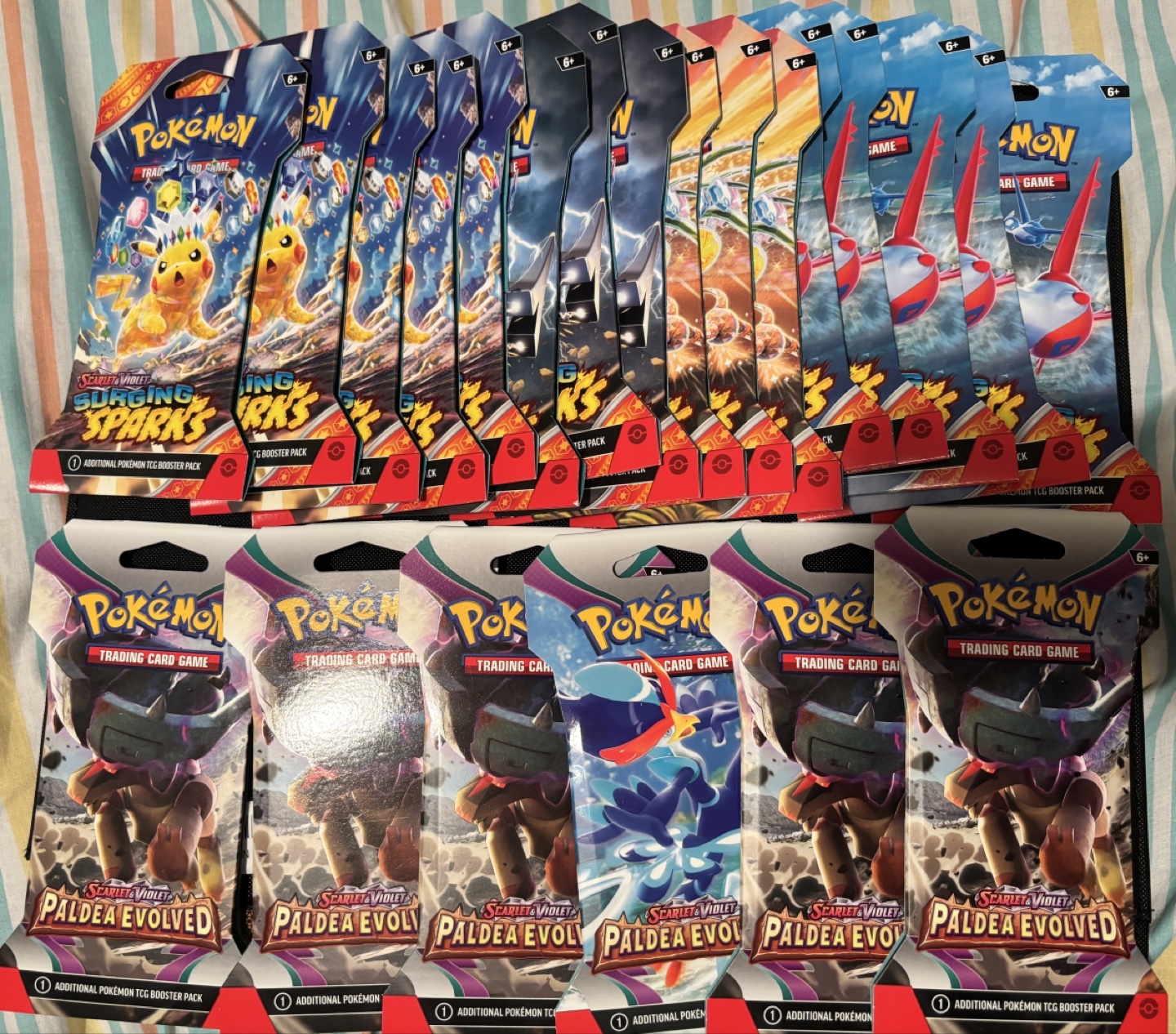 Bulk Pokemon TCG Booster Packs - Surging Sparks & Paldea Evolved
