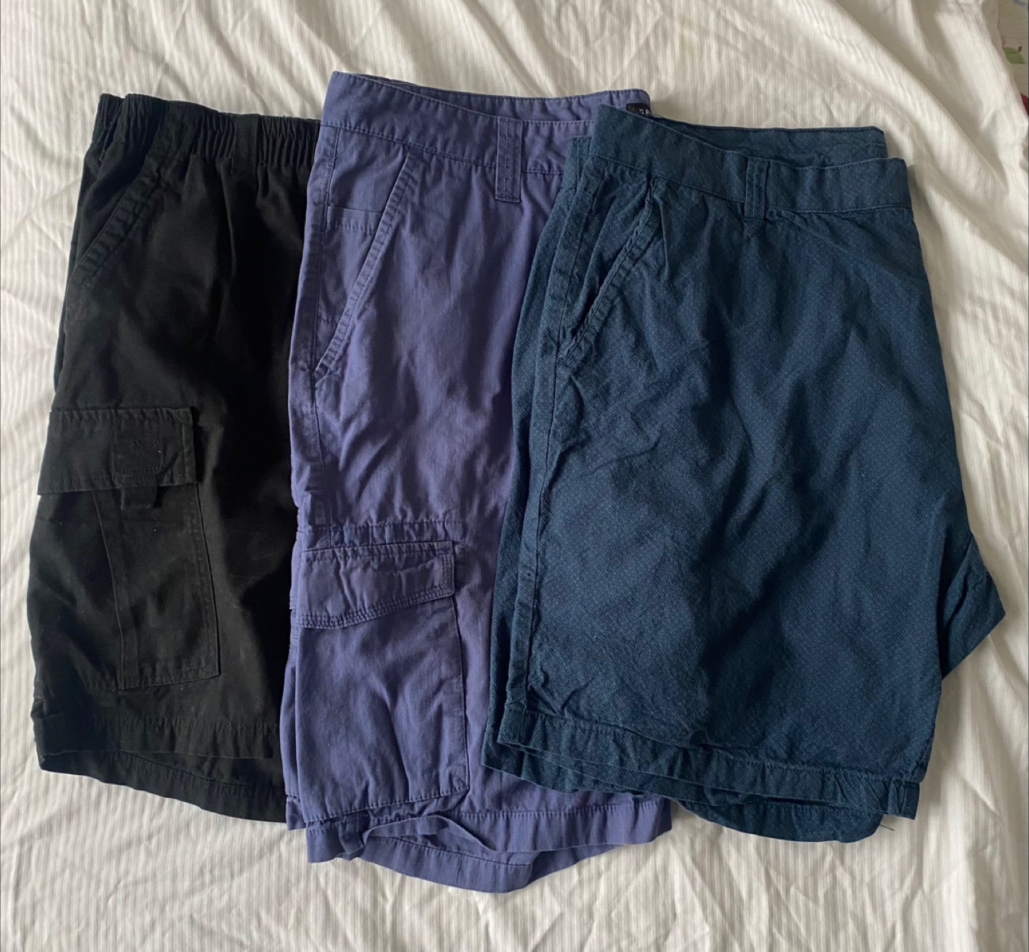 Three pairs of men's short, size 46 waist