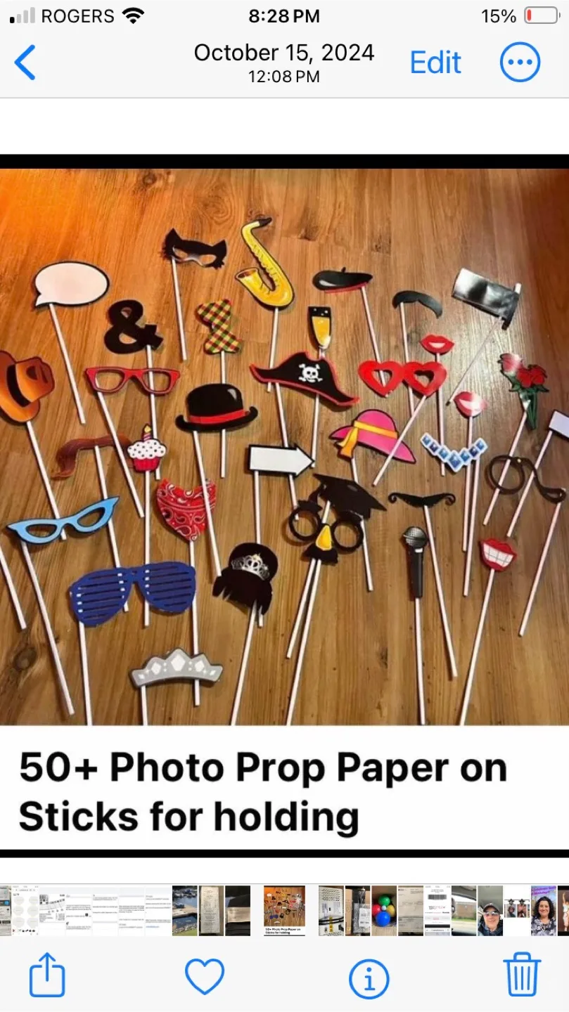 Party Photo Booth Props & 37th Birthday Photo Banner image indicator(2)