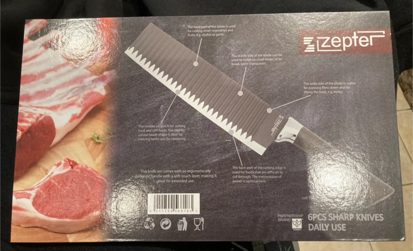 Zepter 6-Piece Professional Kitchen Knife Set image indicator(3)